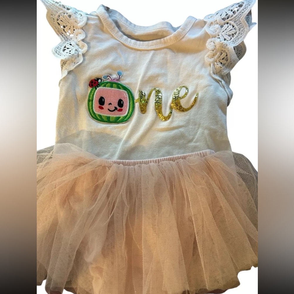 Cocomelon 1st Birthday Bodysuit and skirt